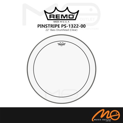 Parche De Bombo Remo Powerstroke 3 Clear Con Punto Negro - 22 Pulgadas, Sonido Profundo Y Definido
